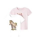 Nmfhani Ss Top 2P Tops T-shirts Short-sleeved Pink Name It