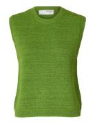 Slfalma Sl Knit Vest Vests Knitted Vests Green Selected Femme