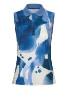 Deni Sleeveless Poloshirt Sport T-shirts & Tops Polos Blue Röhnisch