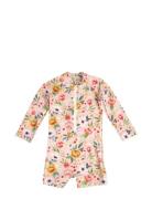 Villads – Uv-Dragt 3-4 År – Ocean Blossom Badedrakt Badetøy Pink Filib...