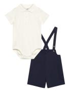 Set Body W Dungarees Shorts Sets Sets With Short-sleeved T-shirt Multi...