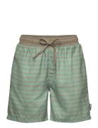 Swim Shorts Aop Badeshorts Green Mikk-line