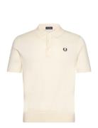 Cotton Knitted Shirt Tops Knitwear Short Sleeve Knitted Polos Cream Fr...