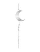 Half Moon Earring With Pearl Chain Øredobber Smykker Silver Jane Koeni...