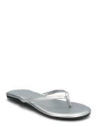 Biamexico Flip Flop Faux Leather Flip-flopper Sandaler Silver Bianco
