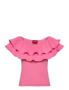 Flouncecras Top Tops Blouses Sleeveless Pink Cras