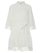 Yasthia 3/4 Shirt Dress S. Kort Kjole White YAS