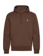 Double-Knit Hoodie Tops Sweat-shirts & Hoodies Hoodies Brown Polo Ralp...