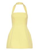 Nevelle Hourglass Halter Dress Kort Kjole Yellow Bardot