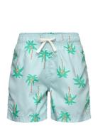 Swimshorts Aop Badeshorts Blue Lindex