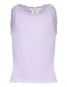 Rkbalta Sl Short Lace Top Tops T-shirts Sleeveless Purple Rosemunde Ki...