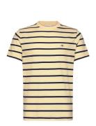Striped Ss Tshirt Designers T-shirts Short-sleeved Yellow GANT