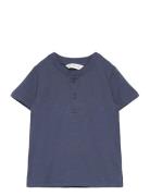 Butt D Cotton T-Shirt Tops T-shirts Short-sleeved Navy Mango