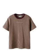 Nkmharis Ss Nreg Top Tops T-shirts Short-sleeved Brown Name It