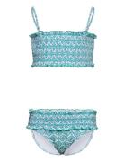 Printed Bandeau Bikini Bikini Green Mango