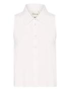 Sunnamw Top Tops Blouses Sleeveless White My Essential Wardrobe