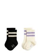Stripe 2-Pack Baby Sock Socks & Tights Baby Socks Multi/patterned Mini...