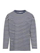 Top Ls Essentials Stripe Tops T-shirts Long-sleeved T-shirts Navy Lind...