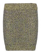 Norma Mouline Knit Mini Skirt Kort Skjørt Yellow WOOD WOOD