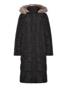 Faux-Fur-Trim Hooded Down Coat Fôret Kåpe Black Lauren Ralph Lauren