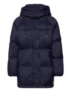 Mid Length Down Jacket Fôret Jakke Navy GANT
