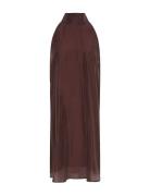 Mschalithea Faustina Sl Dress Kort Kjole Brown MSCH Copenhagen