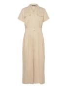 Embroidered Linen Short-Sleeve Jumpsuit Bottoms Jumpsuits Cream Lauren...