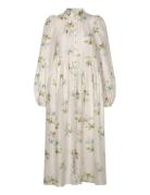 Viscose Relaxed Dress Knelang Kjole White By Ti Mo