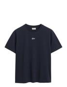Small Graphic T-Shirt Tops T-shirts Short-sleeved Navy GANT
