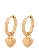 Heart Huggies Accessories Jewellery Earrings Hoops Gold Pernille Coryd...