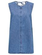 Onlvigga S/L Mini Open Back Dress Dnm Kort Kjole Blue ONLY