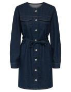 Onlminnie No Collar Belt Denm Dress Kort Kjole Navy ONLY