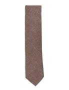 Structured Tencel Tie 7 Cmstructured Tencel Tie 7 Cm Slips Brown Lindb...