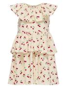 Kmgcerise S/L Layered Dress Aop Wvn Dresses & Skirts Dresses Casual Dr...