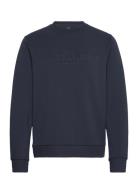 Hs Embossed Crew Tops Sweat-shirts & Hoodies Sweat-shirts Navy Hackett...