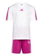 Lk 3S T-Set 160 Sets Sets With Short-sleeved T-shirt Pink Adidas Sport...