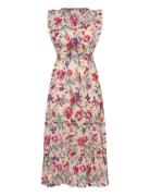Samoll Midi Dress Sl Knelang Kjole Pink Lollys Laundry