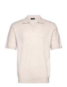 Tyne Tops Polos Short-sleeved Beige Reiss