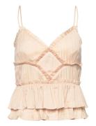 June Top Tops T-shirts & Tops Sleeveless Cream Twist & Tango