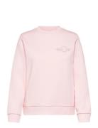 Reg Tonal Shield C-Neck Sweat Sweat-shirt Genser Pink GANT