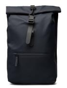 Rolltop Rucksack W3 Ryggsekk Veske Navy Rains