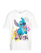 Tshirt Tops T-shirts Short-sleeved White Lilo & Stitch