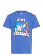 Tshirt Tops T-shirts Short-sleeved Blue Sonic