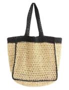 Bag Straw Louisa Shopper Veske Beige Lindex