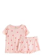 Pyjama Tee Shorts Strawberry Pyjamas Sett Pink Lindex