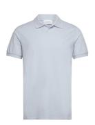 Pique Polo Tops Polos Short-sleeved Blue Les Deux