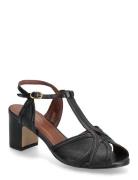 Therese 55 Sandal Med Hæl Black Anonymous Copenhagen