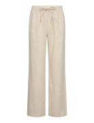 Bs Iris Pants Bottoms Trousers Wide Leg Cream Bruun & Stengade