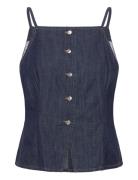 Butt D Denim Top Tops T-shirts & Tops Sleeveless Navy Mango