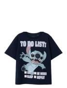 Nmmjudd Stitch Nreg Ss Top Wdi Tops T-shirts Short-sleeved Navy Name I...